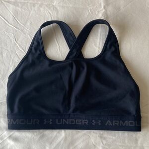 Under Armour Women’s Compression Crossback Support Sports Bra, Black